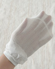 Lace-trimmed socks