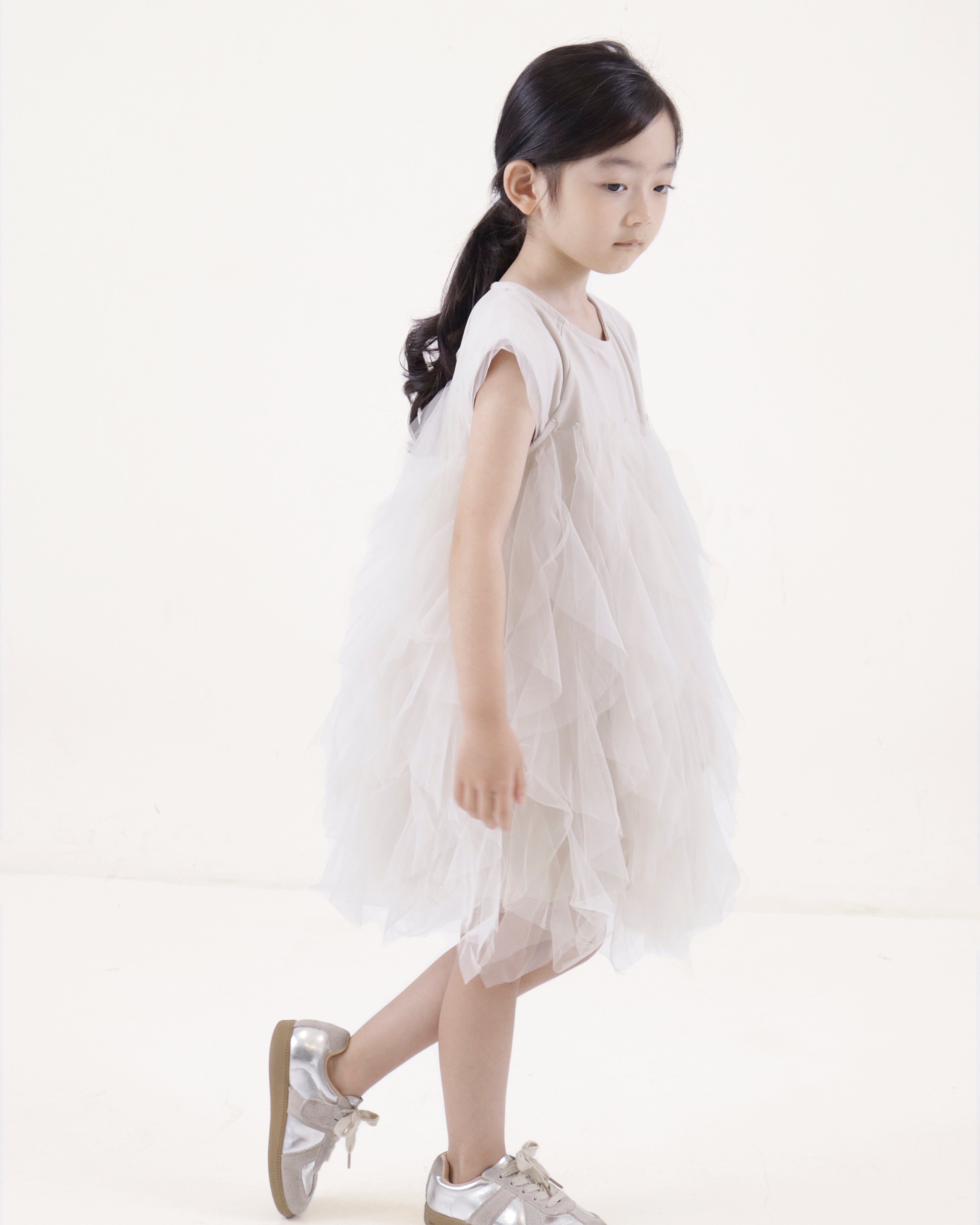 *Popular* - Short Sleeve Tulle Dress (Ready Stock)