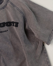 Anna Casual Distressed Tee - Grey