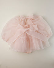 Oren CL Organza Romper-Pink (Ready Stock)