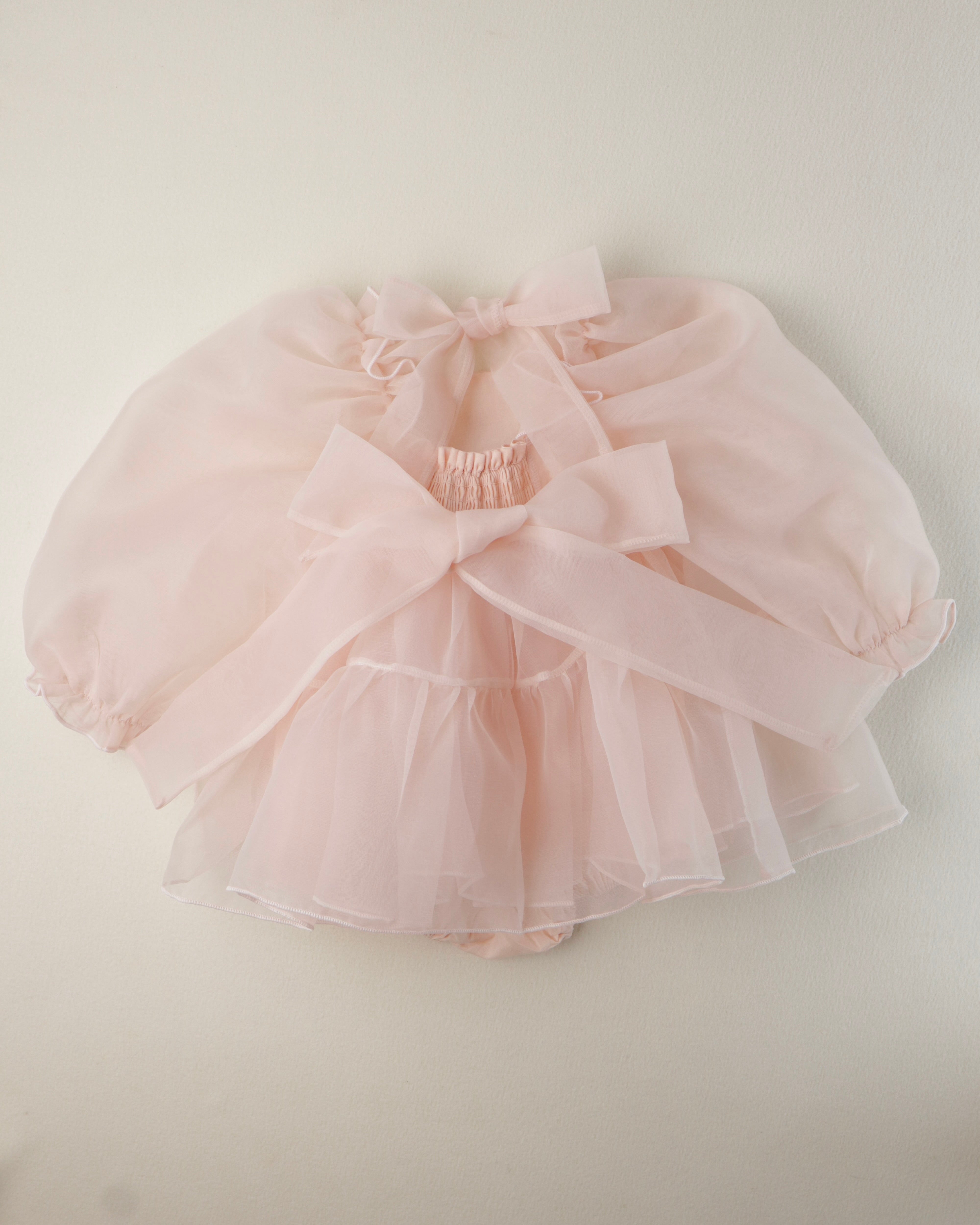 Oren CL Organza Romper-Pink (Ready Stock)