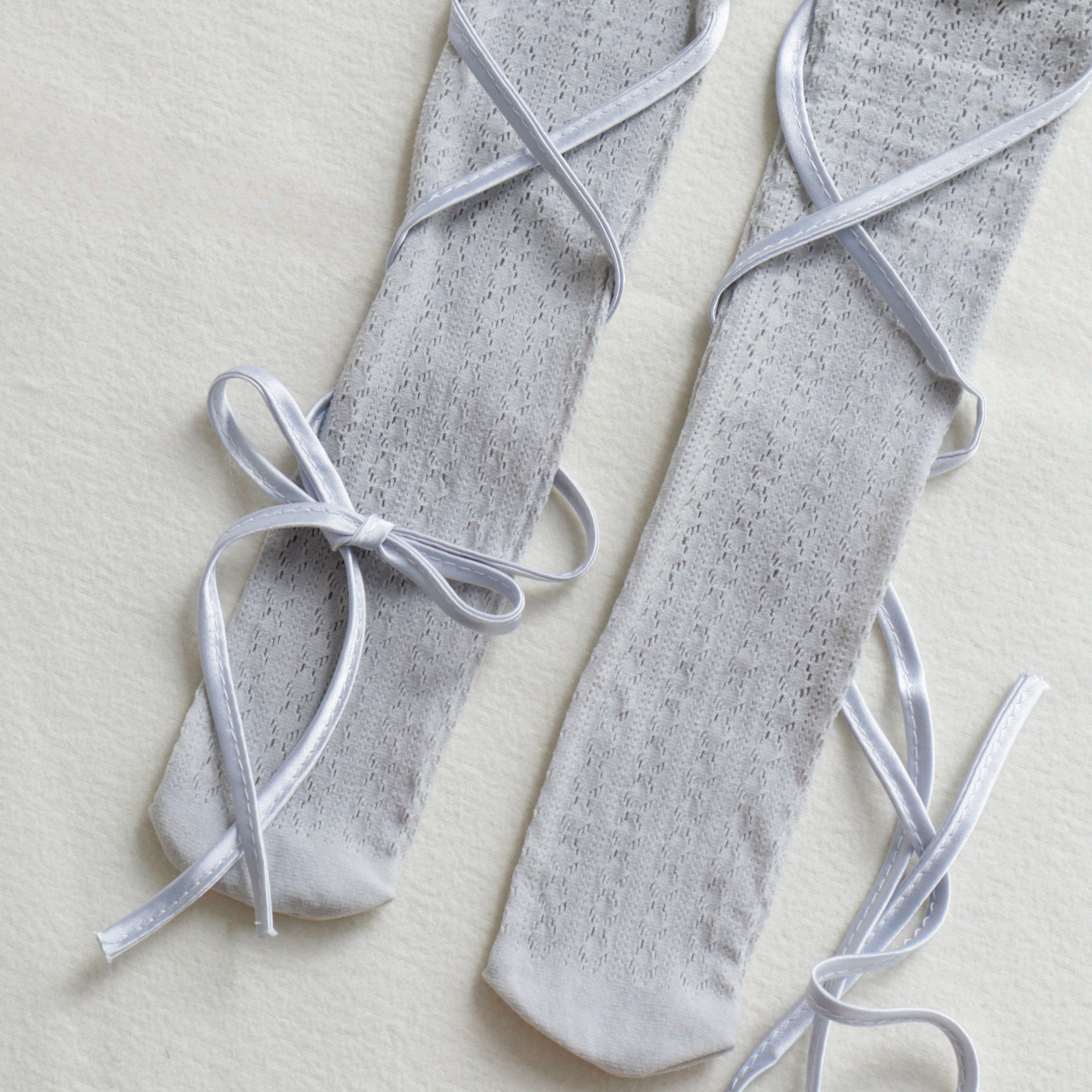 Mid-Calf Ribbon Socks - 3 Pair Set