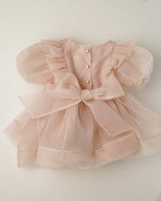 Oren Serena Pintuck Organza Baby Suit -Pink (Ready Stock)