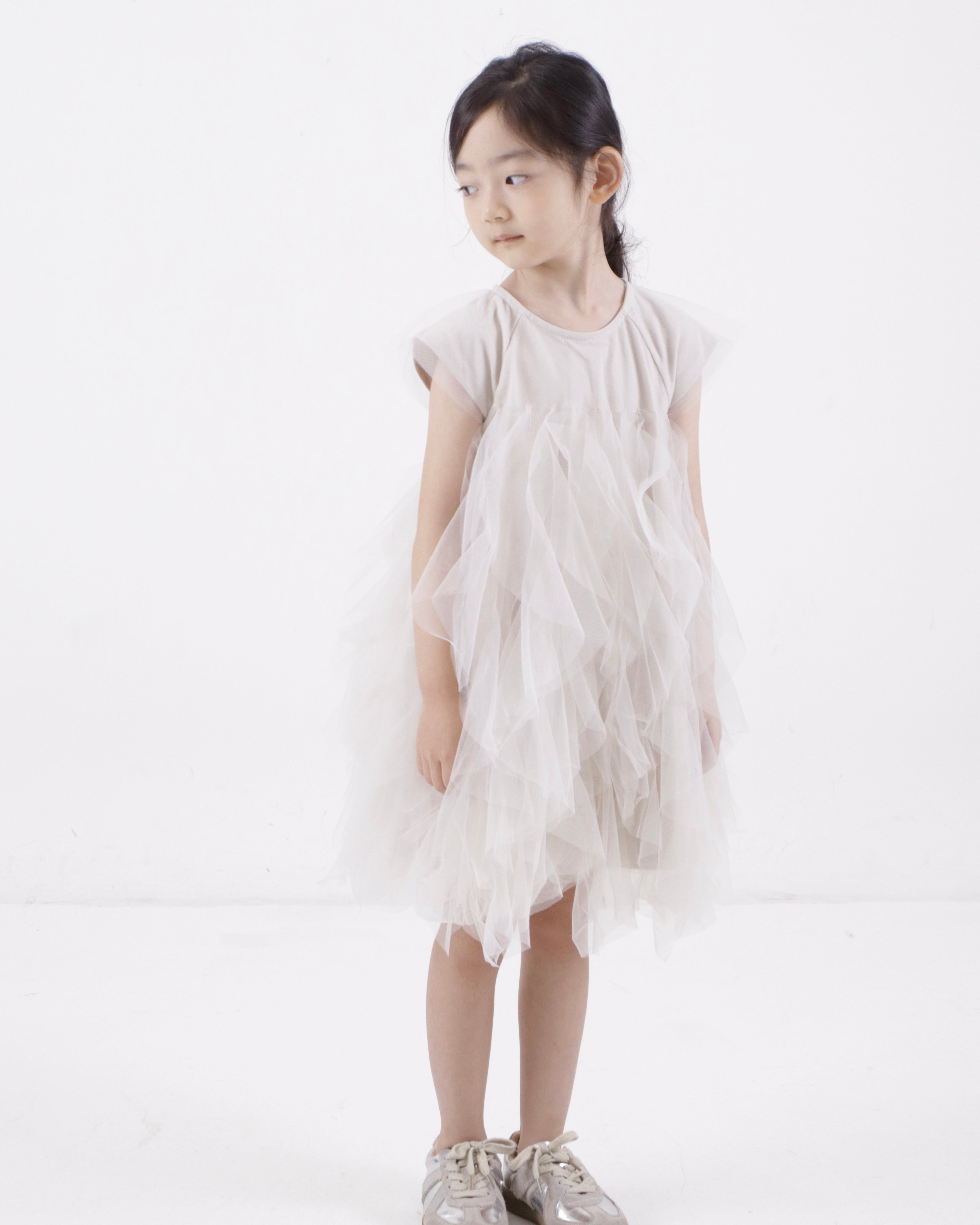 *Popular* - Short Sleeve Tulle Dress (Ready Stock)