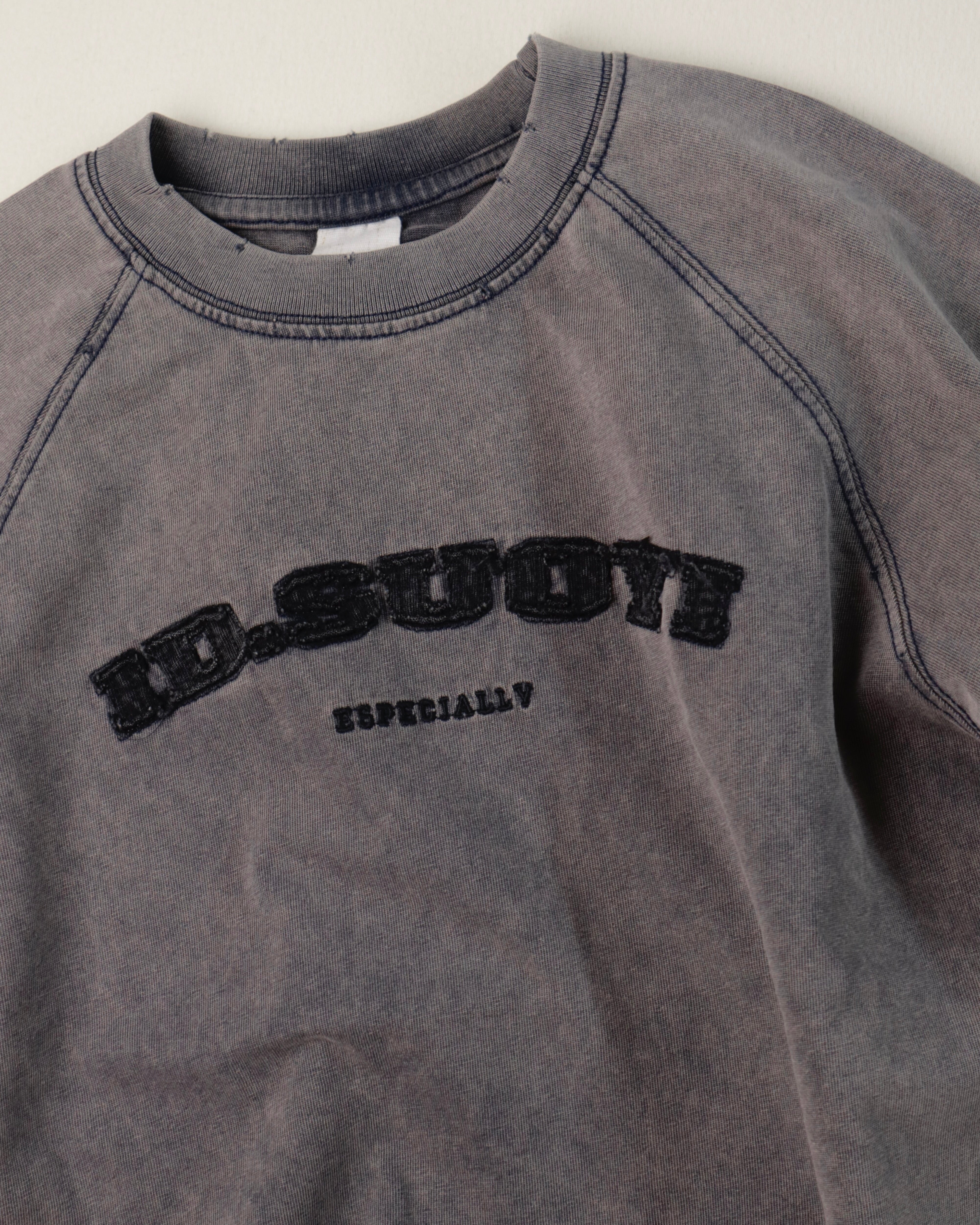 Anna Casual Distressed Tee - Grey