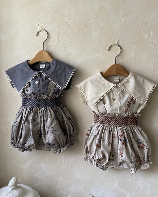 Toddler - Sailor Blouse Bloomer Set (Ready Stock)