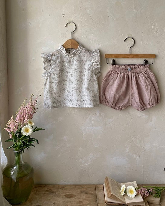Monpetit Fore Blouse & Bottom Set (Ready Stock)