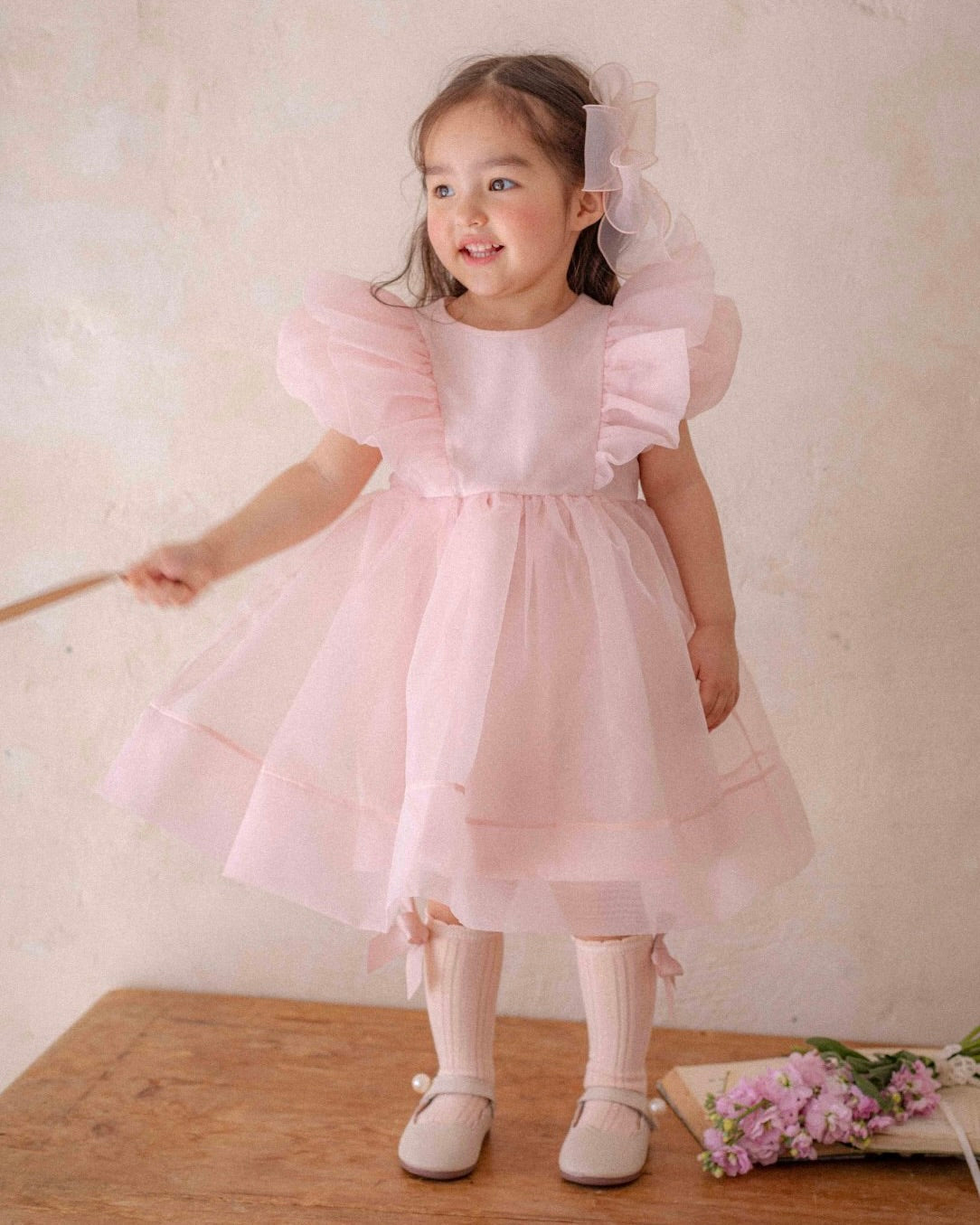 Ines Organza Dress - Pink (Ready Stock)