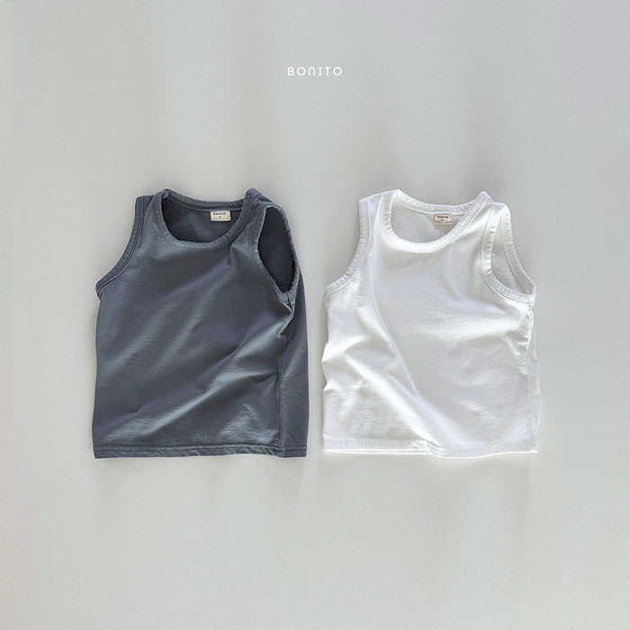 1+1 Sleeveless Tee & Linen Short Set (Ready Stock)