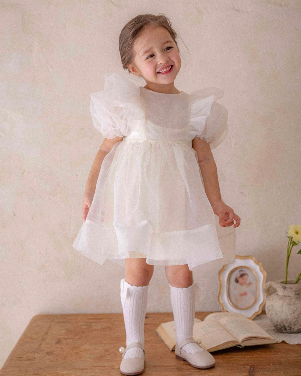 Ines Organza Dress - White (Ready Stock)