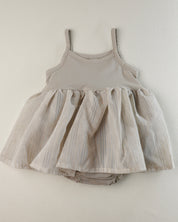 Nunubiel Slub Cotton Romper Dress (Ready Stock)