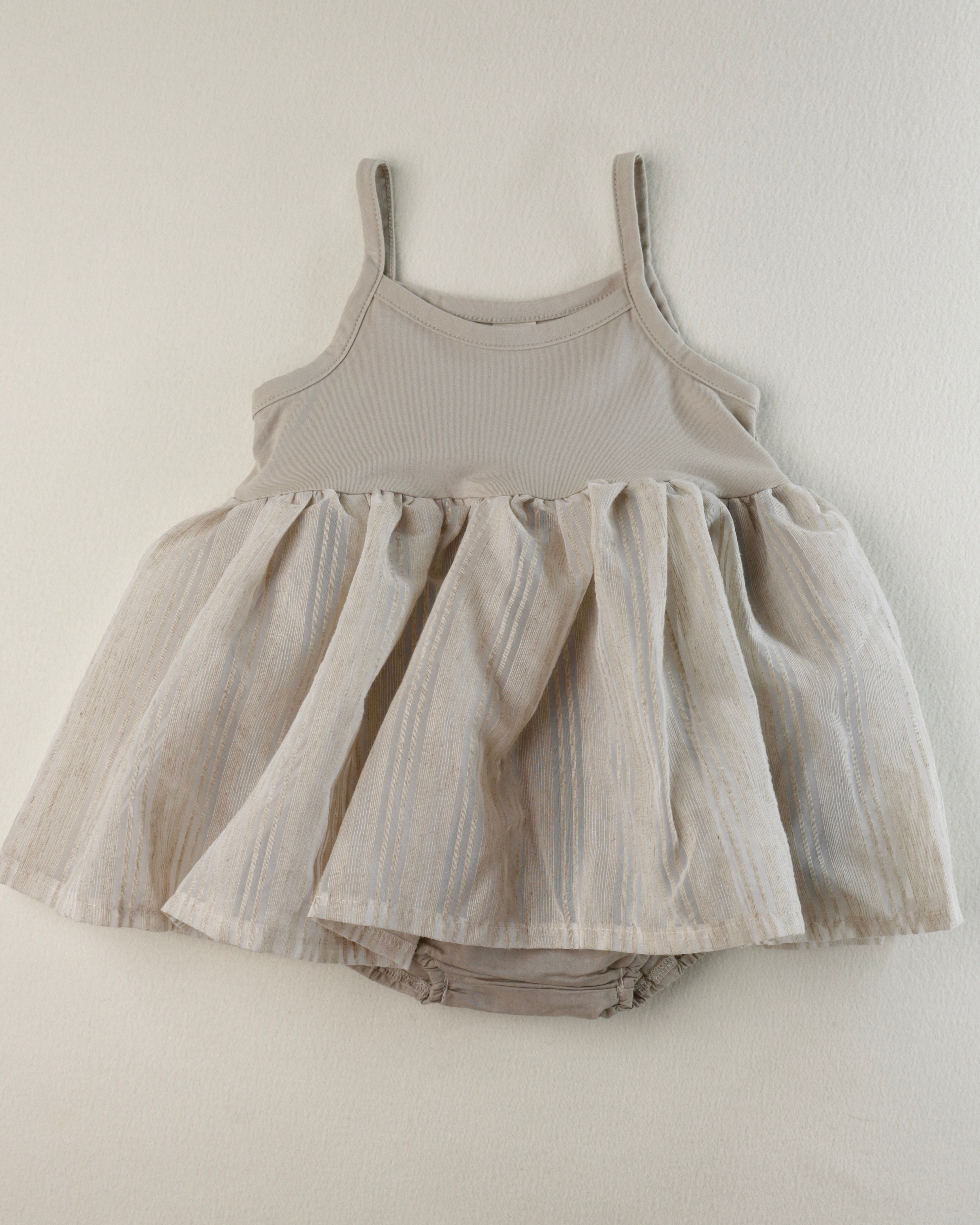 Nunubiel Slub Cotton Romper Dress (Ready Stock)