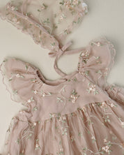FromJ Embroidered One-piece (Bonnet Set) - Ready Stock