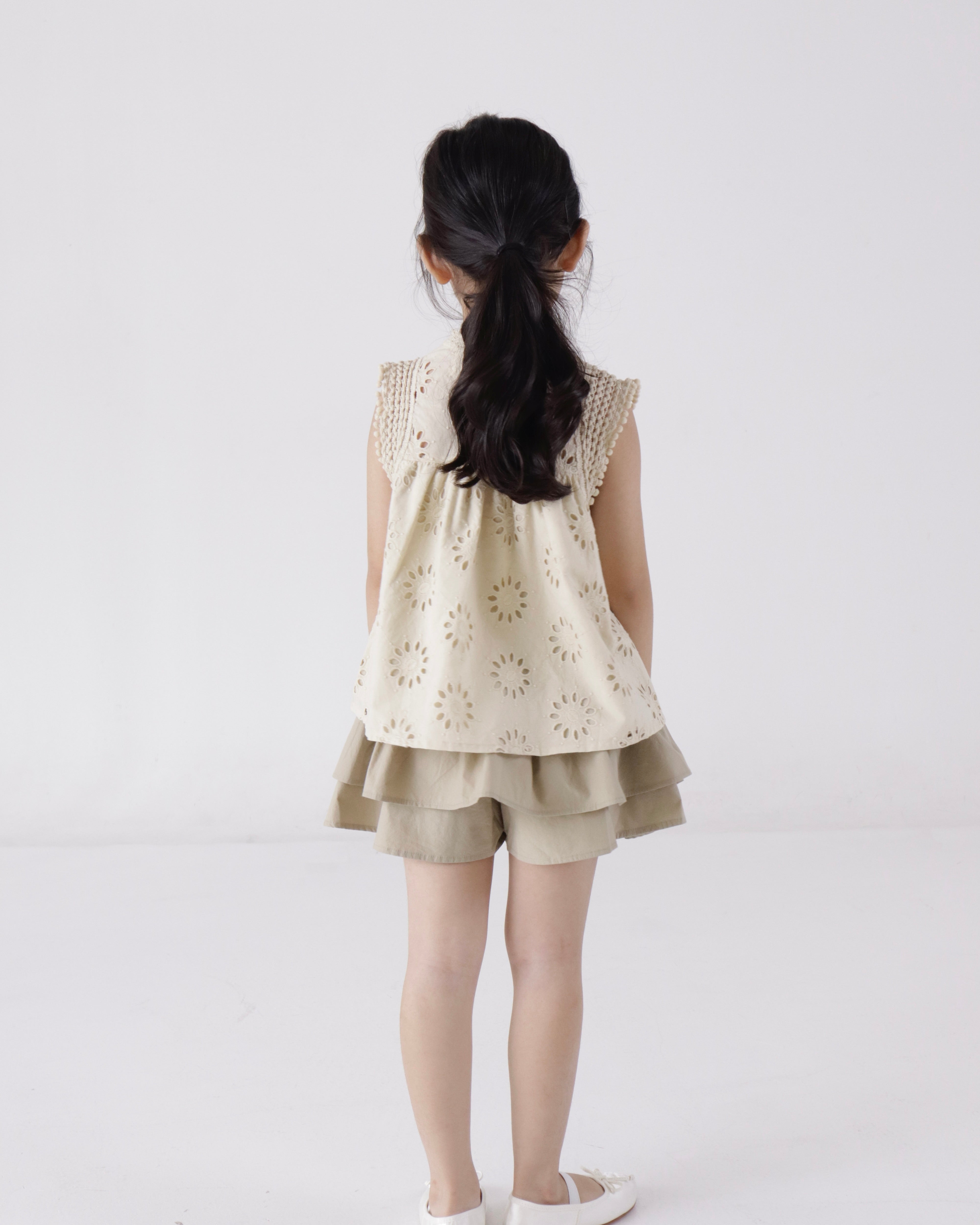 Ray Blouse and Layered Shorts Set (Ready Stock)