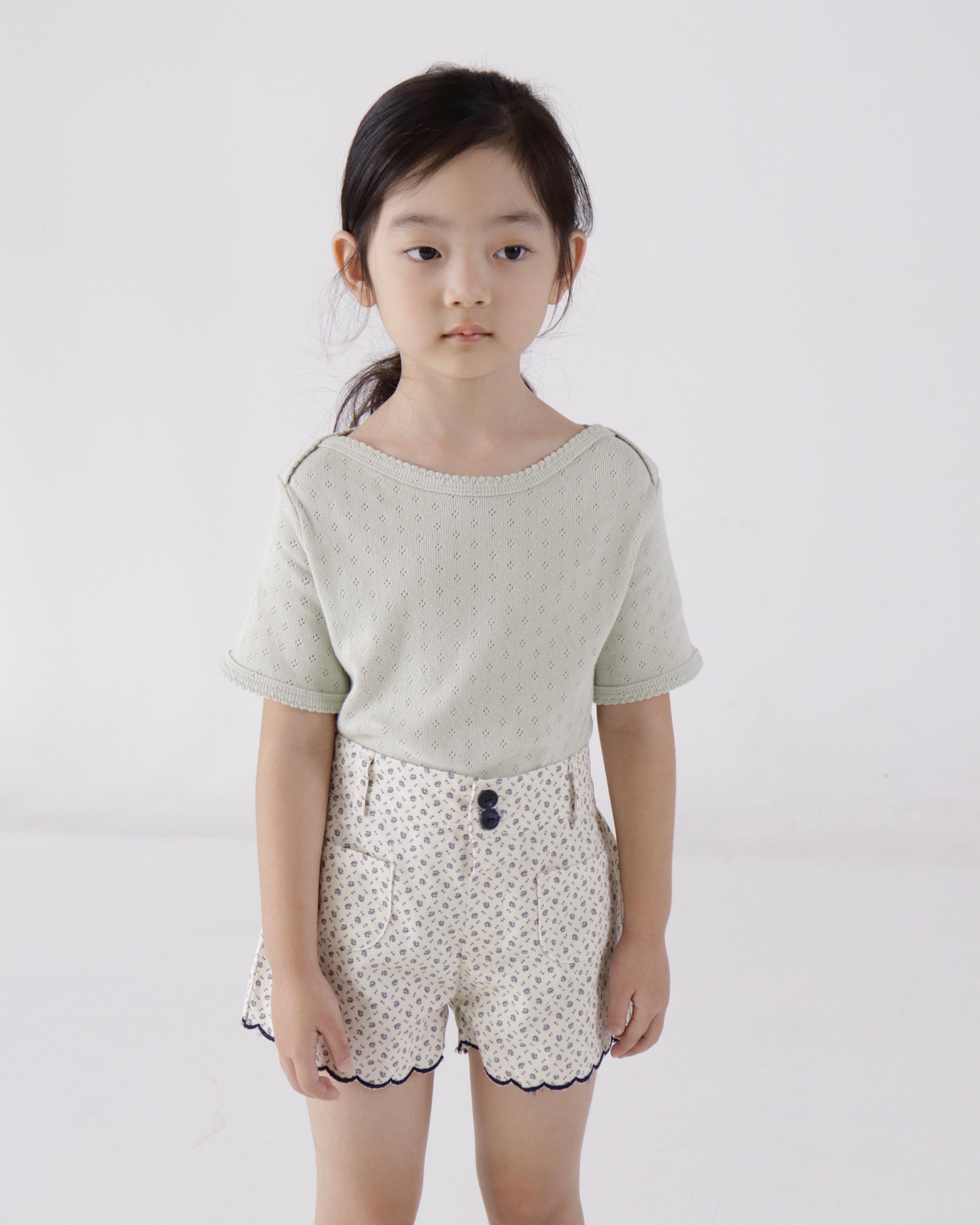 Eyelet Boat Neck T (Ready Stock)