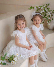 Oren Frilly Lace Romper Dress (Ready Stock)