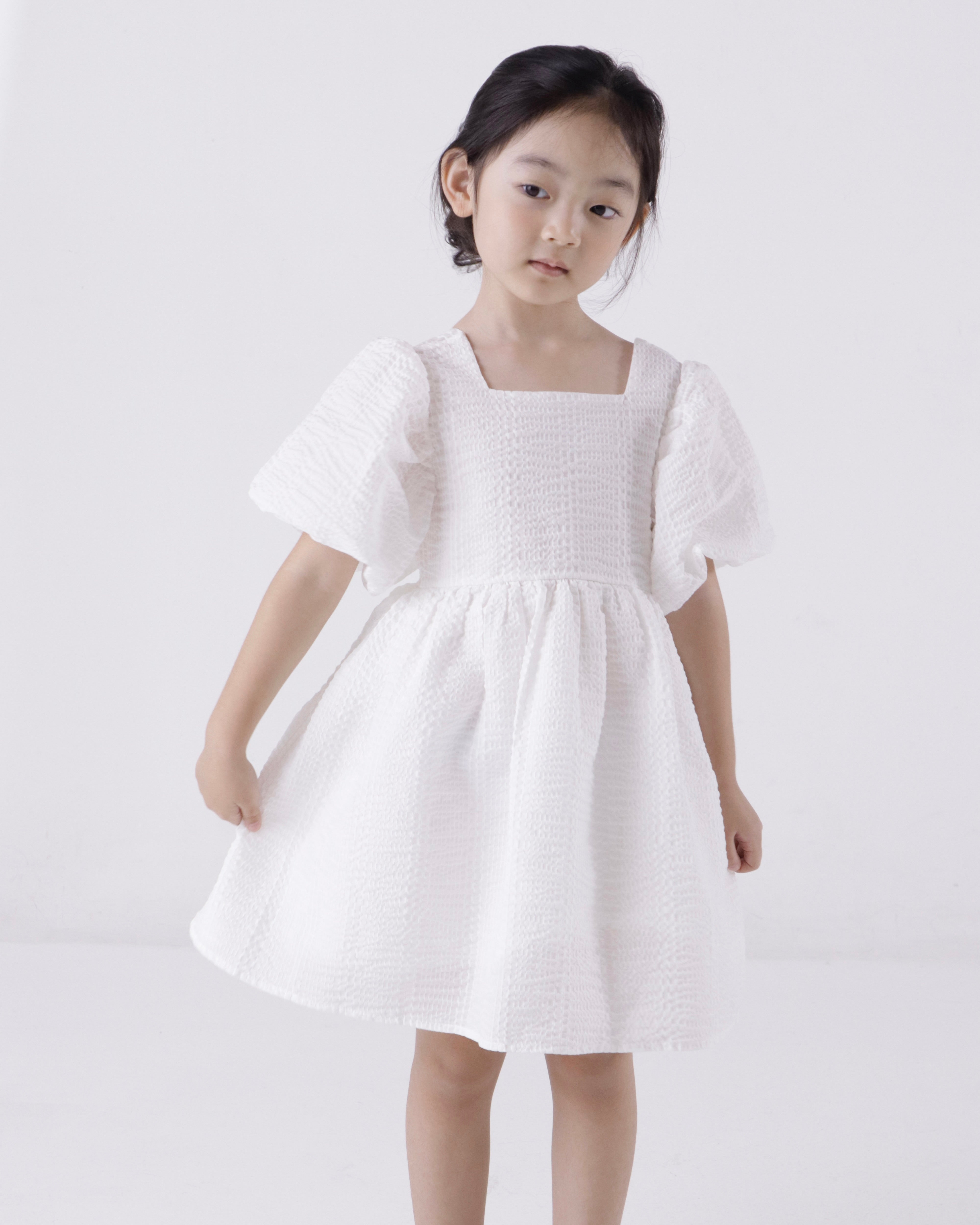 Monbebe Cotton Ripple Dress (Ready Stock)