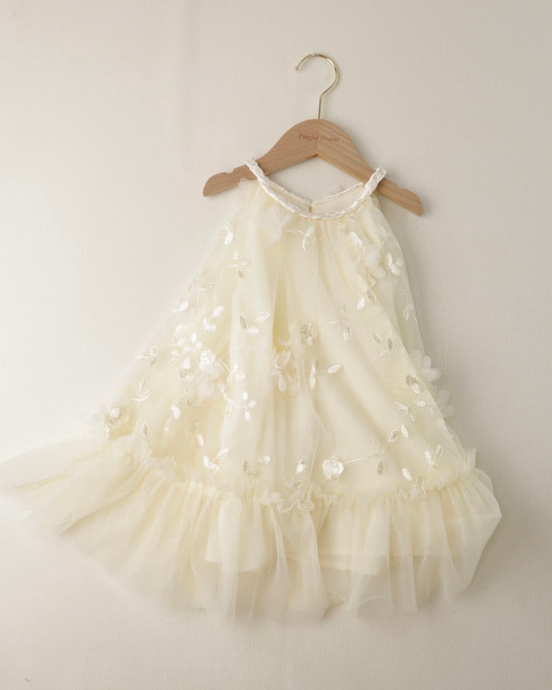 Floral Embroidered A-Line Dress (Ready Stock)