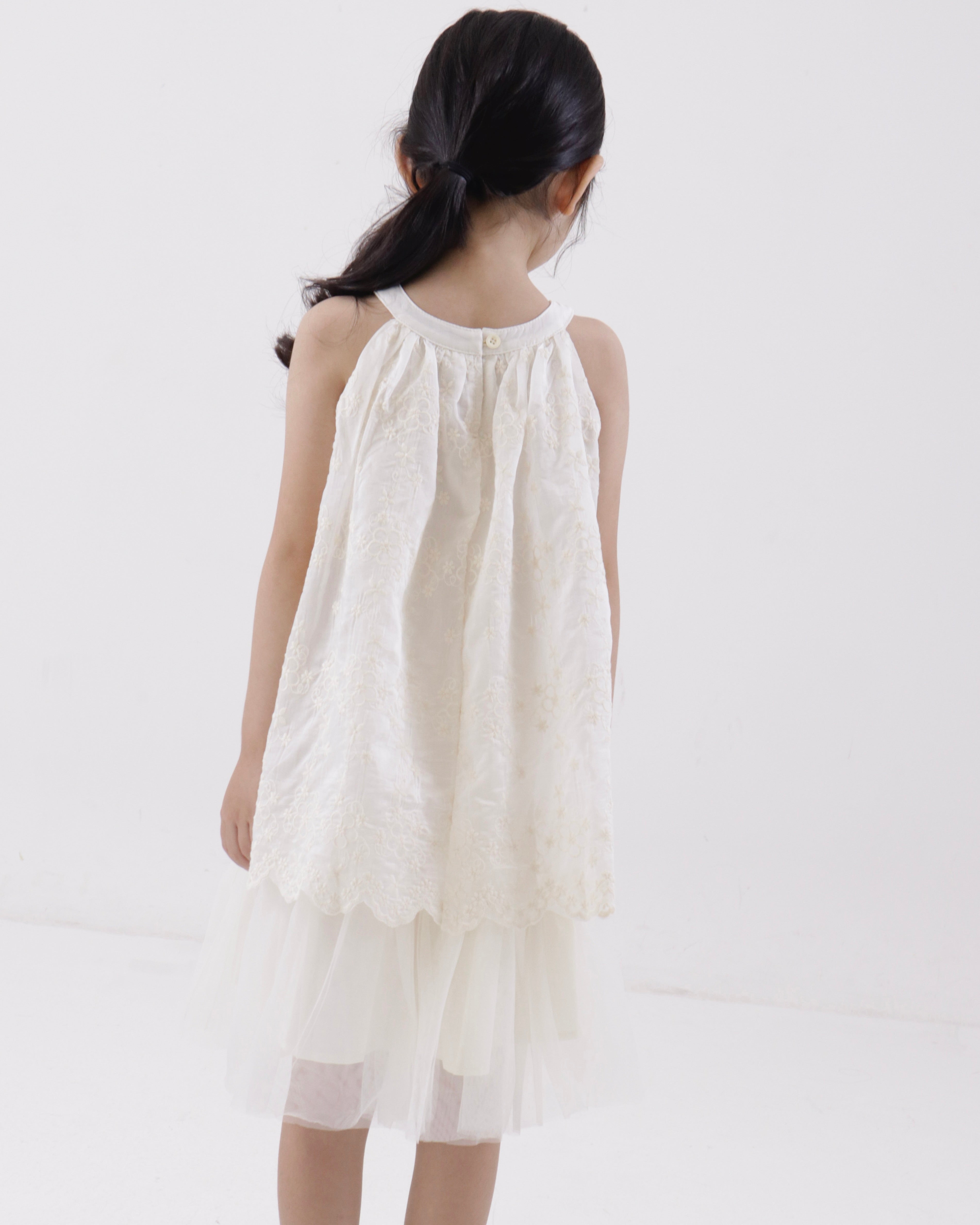 Embroidery Tulle Dress (Ready Stock)