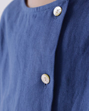 Rosette Button Linen Set (Ready Stock)
