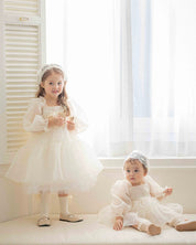 Oren CL Organza Dress -Cream White  (Ready Stock)