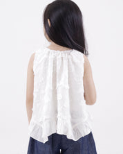 Sleeveless Floral Embroidered Top (Ready Stock)