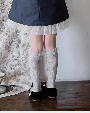 Lacy Top Ribbed Socks