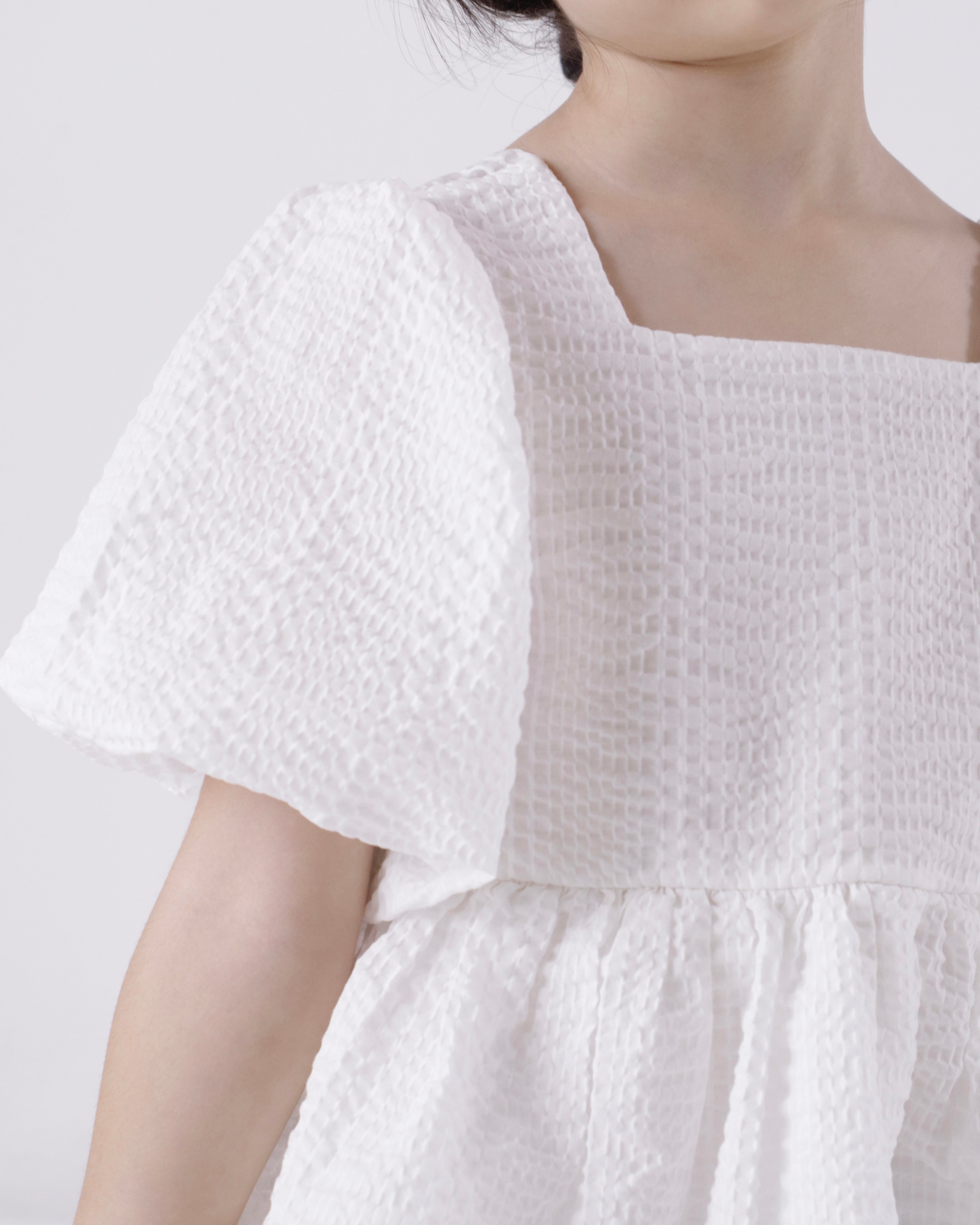 Monbebe Cotton Ripple Dress (Ready Stock)