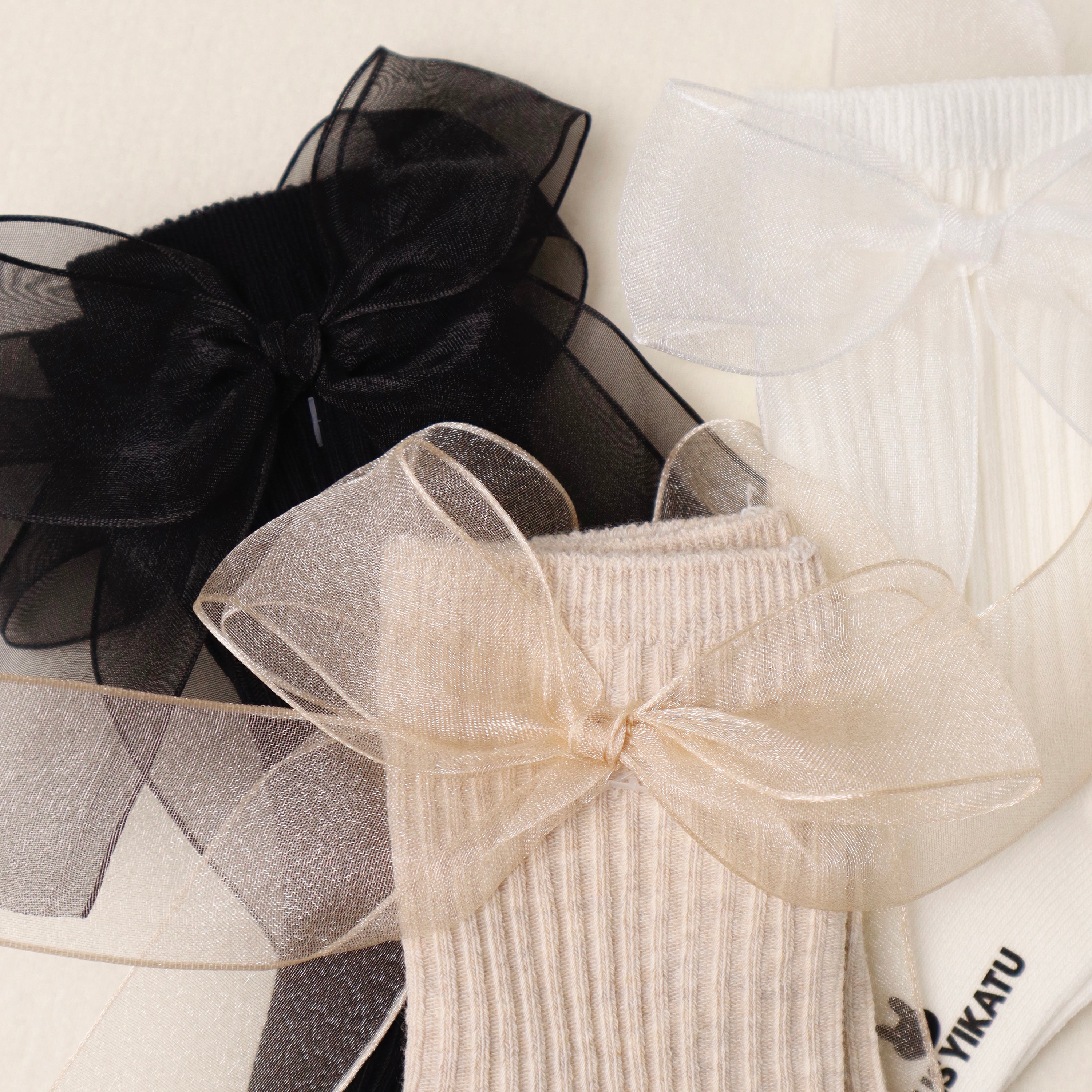 3 Pairs Set - Ribbon Socks (Ready Stock)