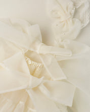 Oren CL Organza Romper-Cream White  (Ready Stock)