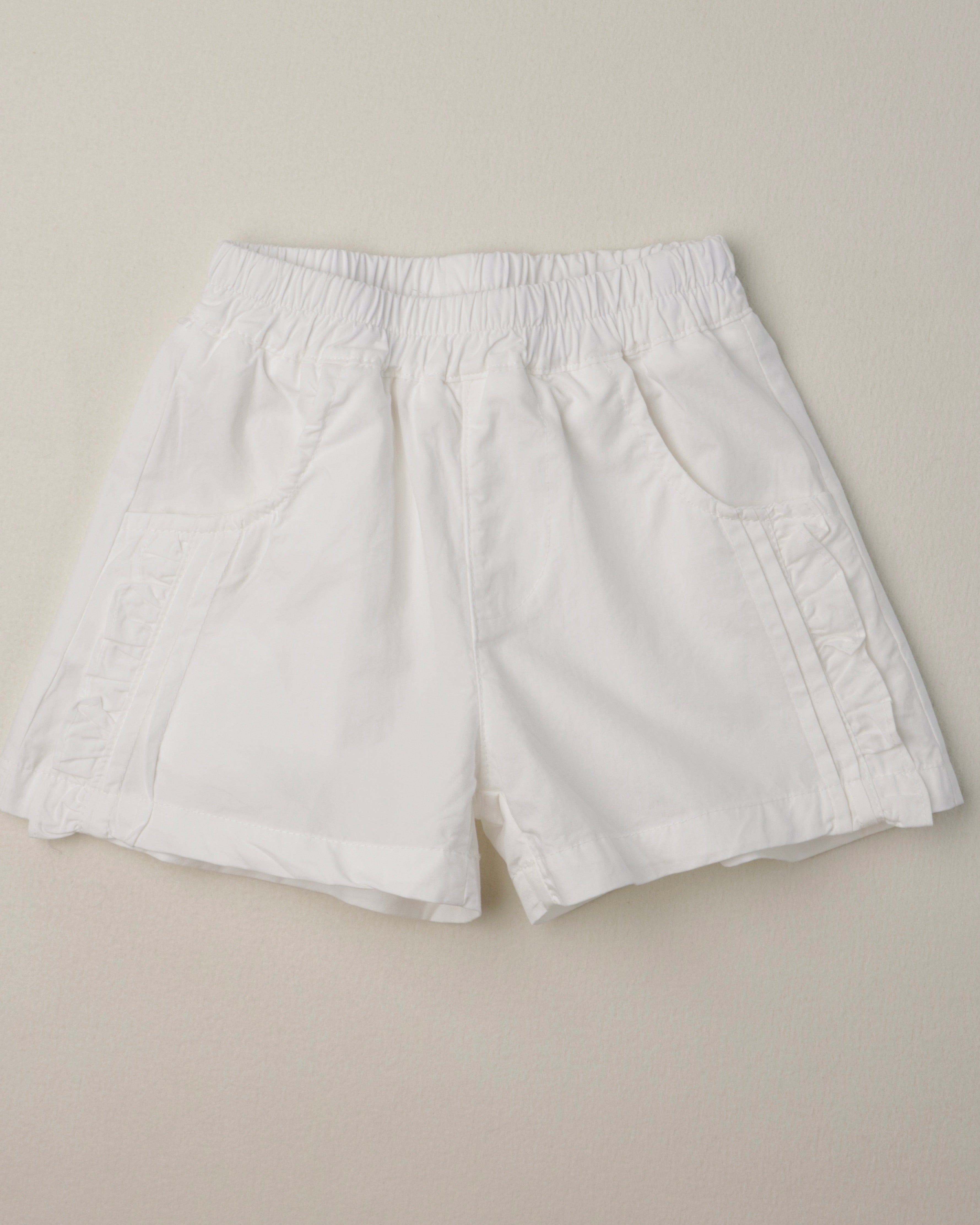 White ruffled shorts (Ready Stock)