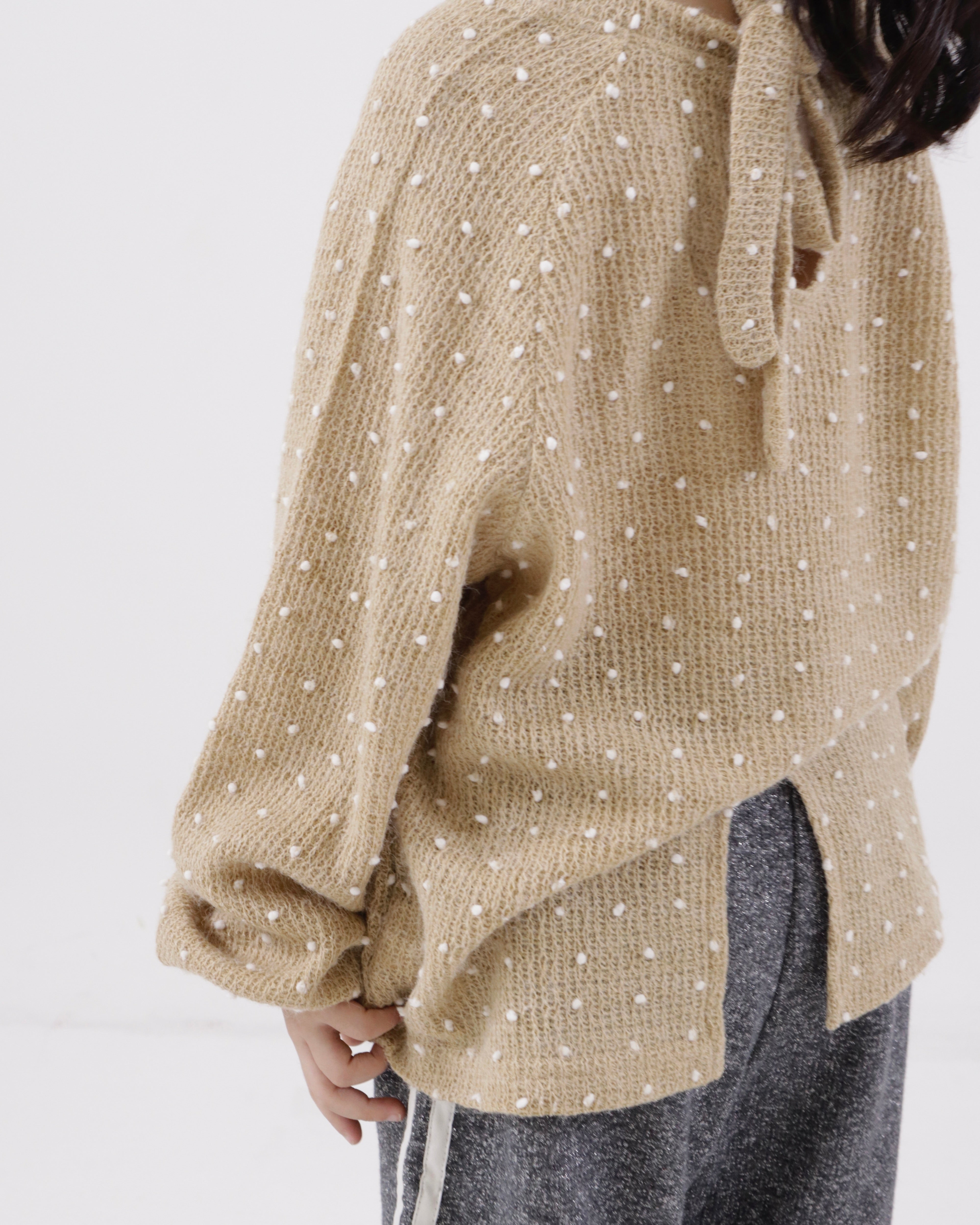 Cozy Dot Knit Top (Ready Stock)