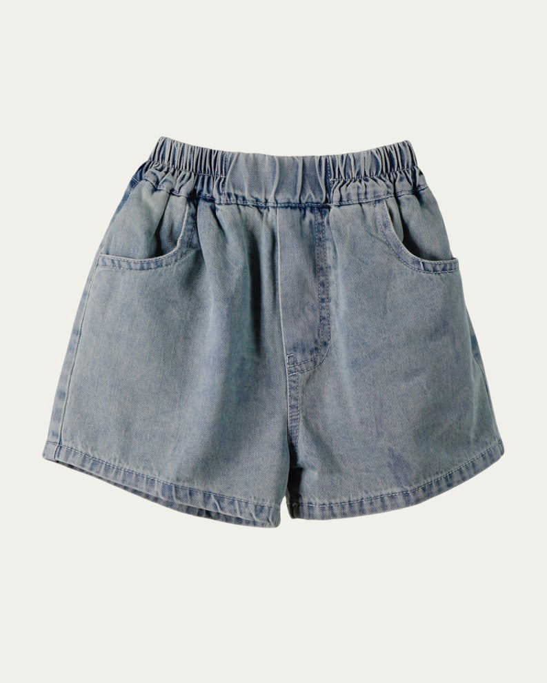 Elasticated Waist Denim Shorts (Ready Stock)