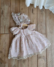 FromJ Embroidered One-piece (Bonnet Set) - Ready Stock