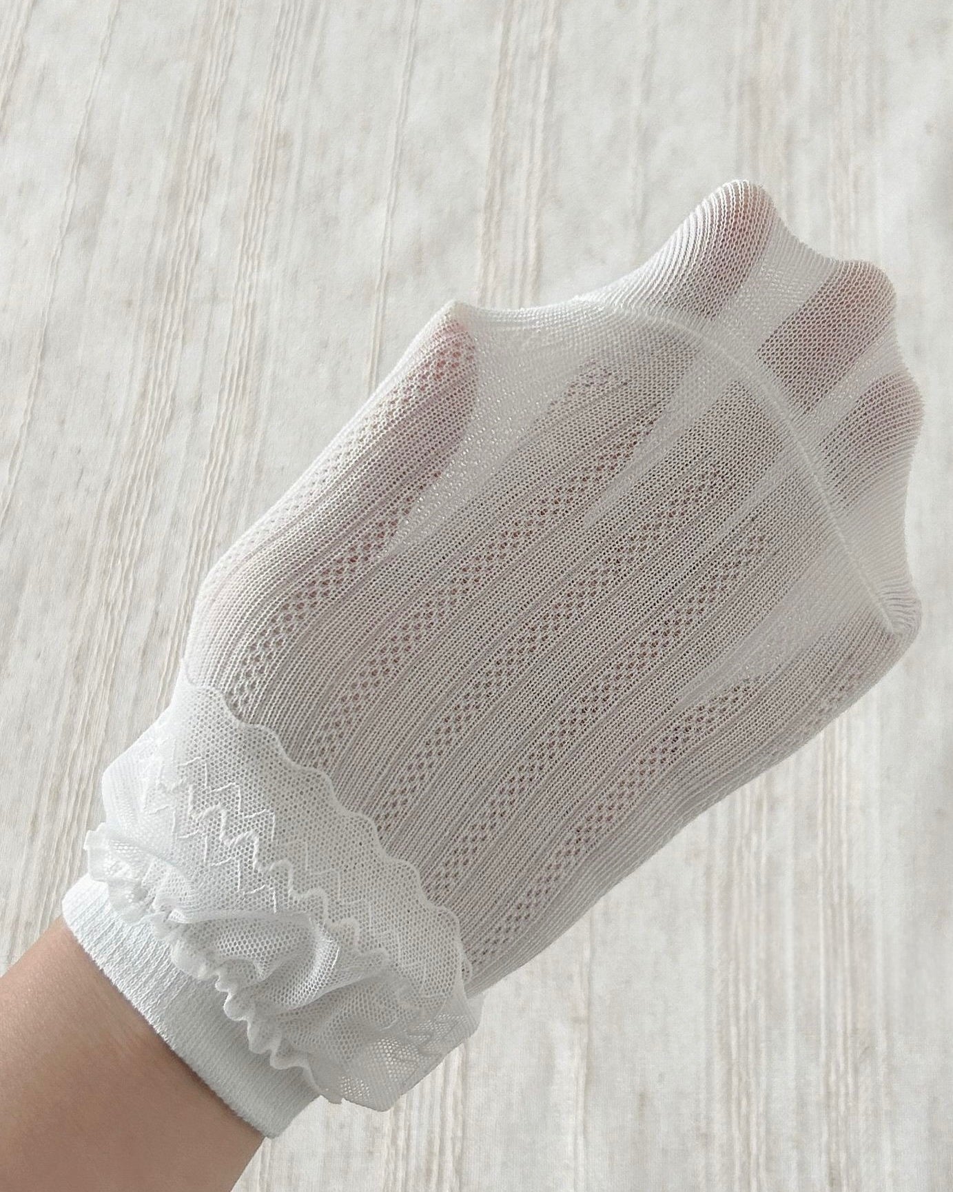 Lace-trimmed socks