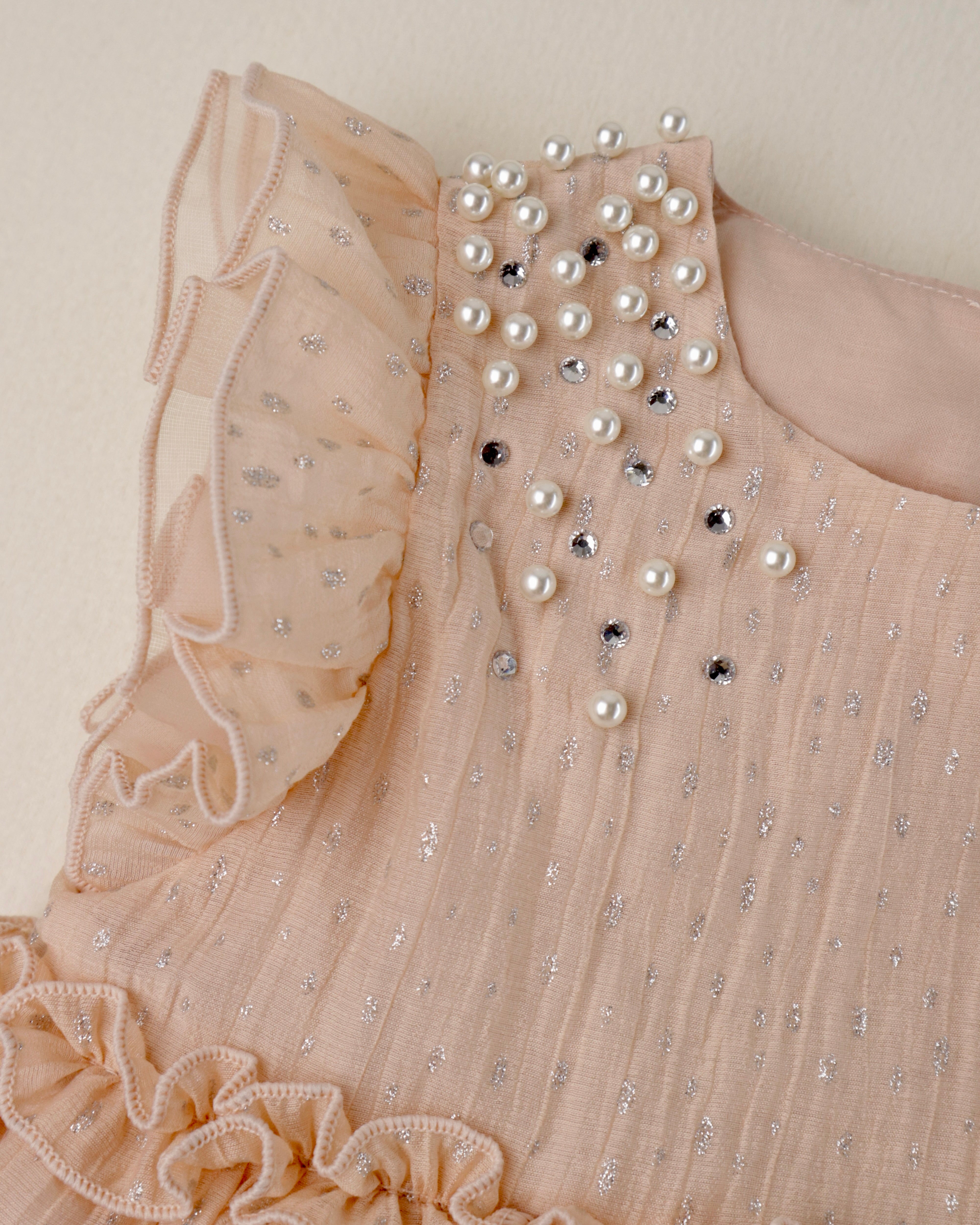 Oren Roel Pearl Suit - Pinkish peach (Ready Stock)