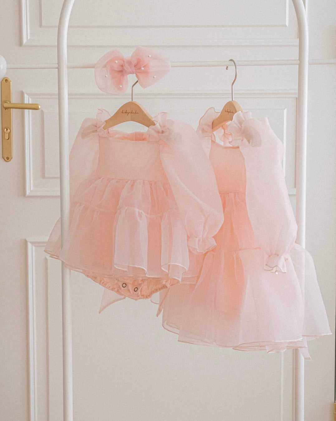 Oren CL Organza Romper-Pink (Ready Stock)