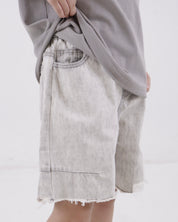Distressed-effect Denim Shorts (Ready Stock)