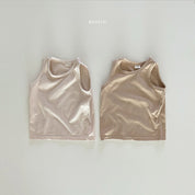 1+1 Sleeveless Tee & Linen Short Set (Ready Stock)