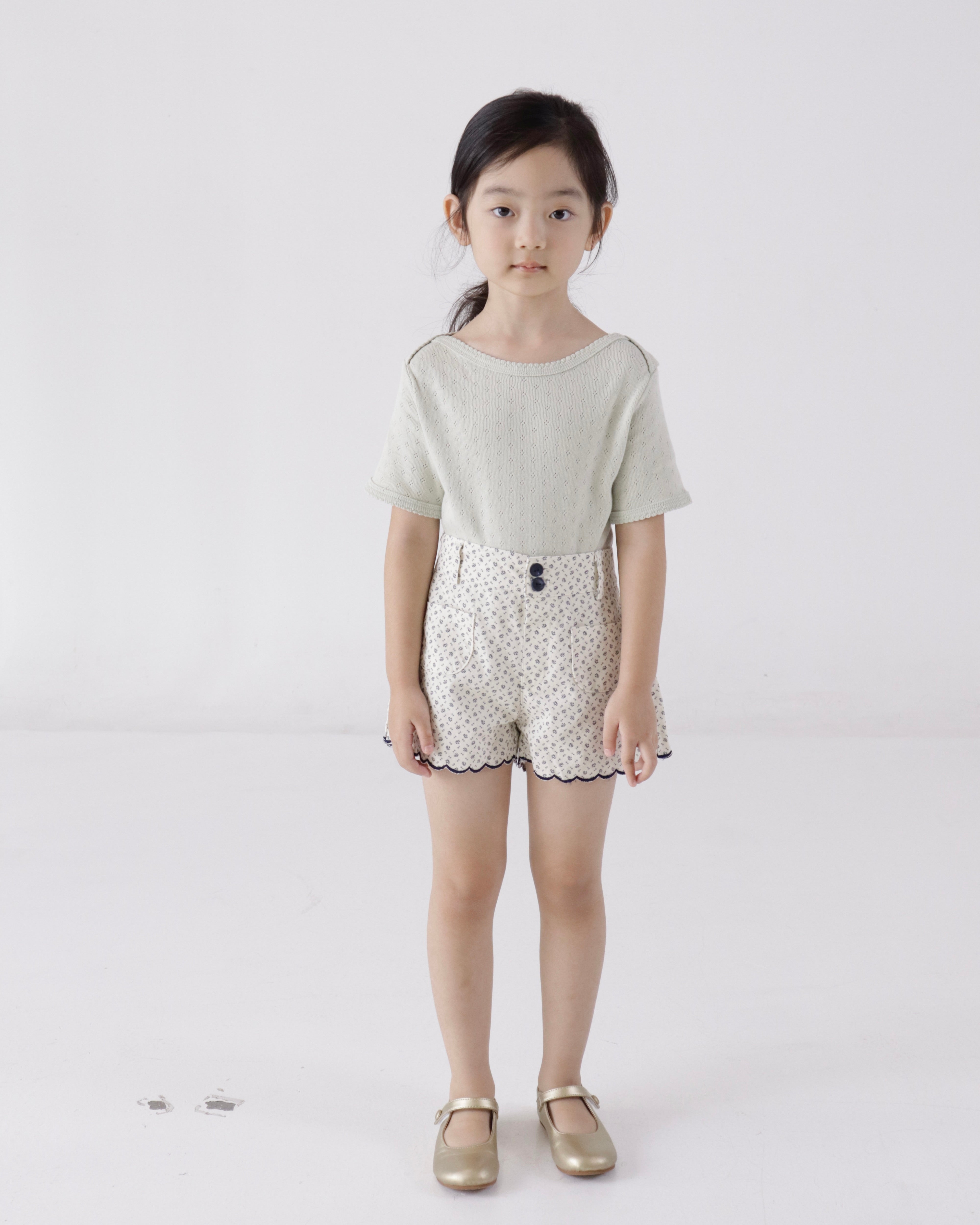 Eyelet Boat Neck T (Ready Stock)