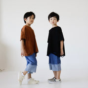 Drop-shoulder distressed Tee (Ready Stock)