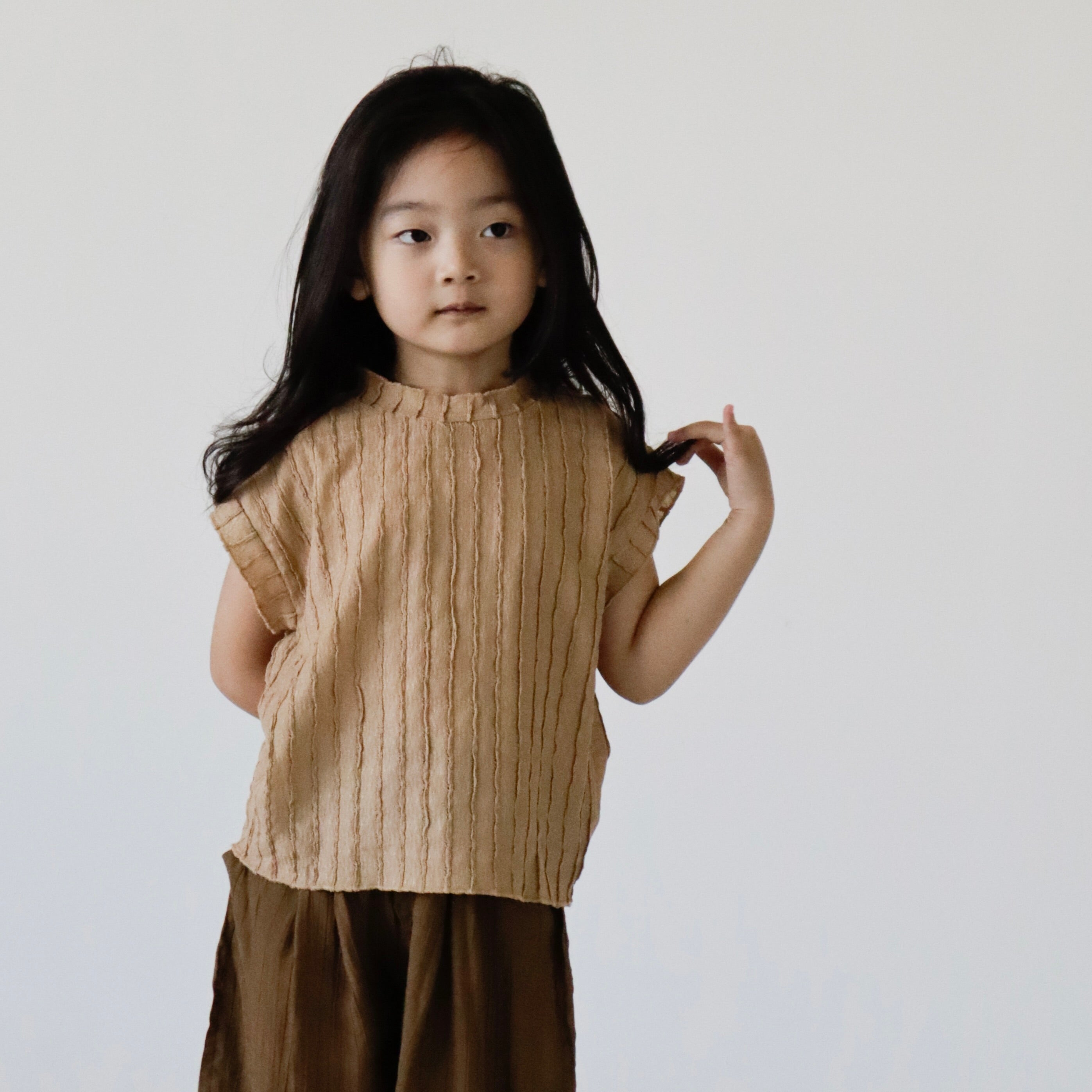Ruffled Textured Tee (Ready Stock)