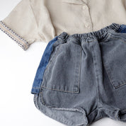 Mini Dual Color Denim Shorts (Ready Stock)