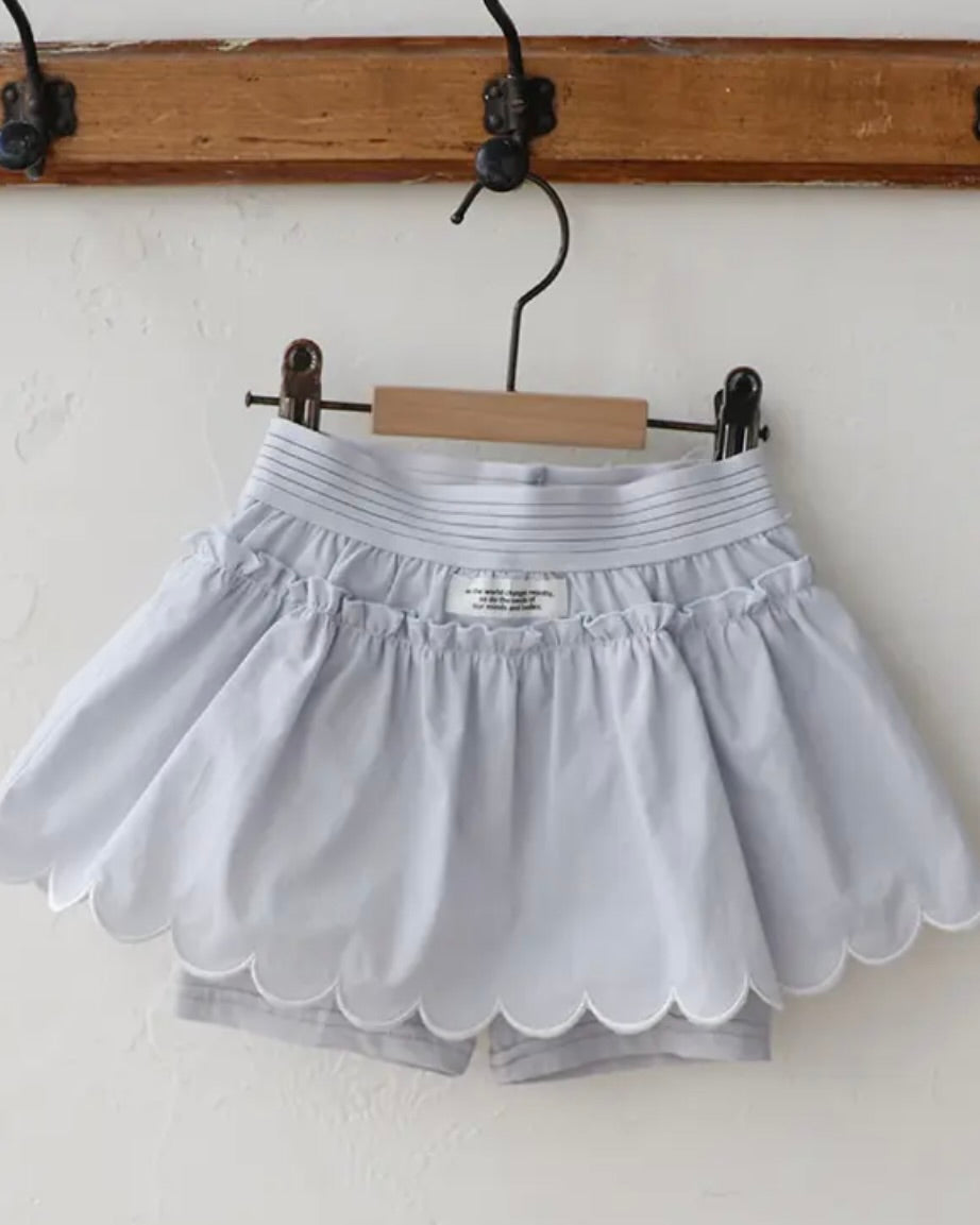 Flo Marine Blouse and Skorts Set (Ready Stock)