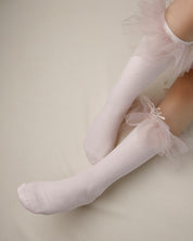 Sweet Tulle-frill Cotton Socks