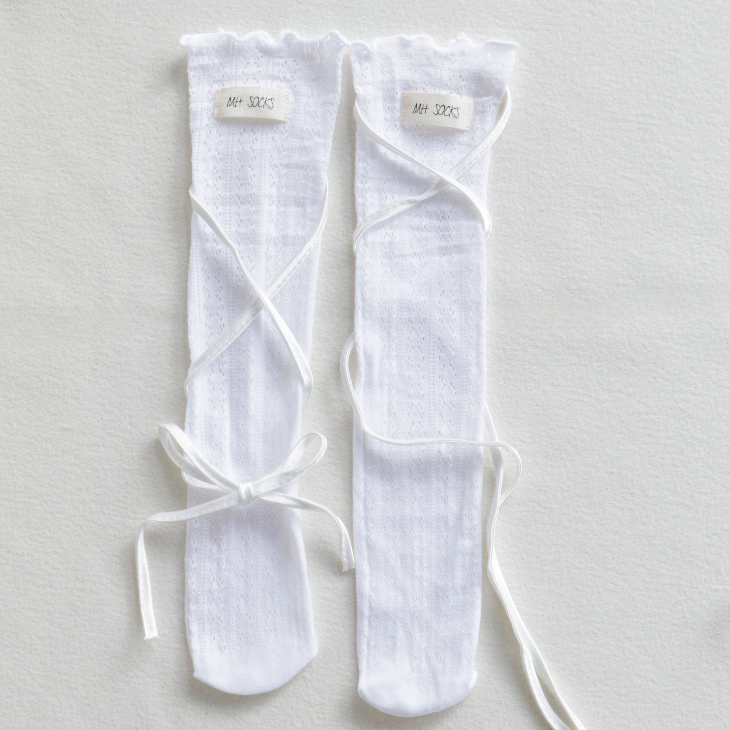 Mid-Calf Ribbon Socks - 3 Pair Set