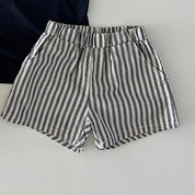 1+1 Sleeveless Tee & Linen Short Set (Ready Stock)