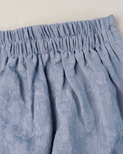 Blue Embroidery Shorts