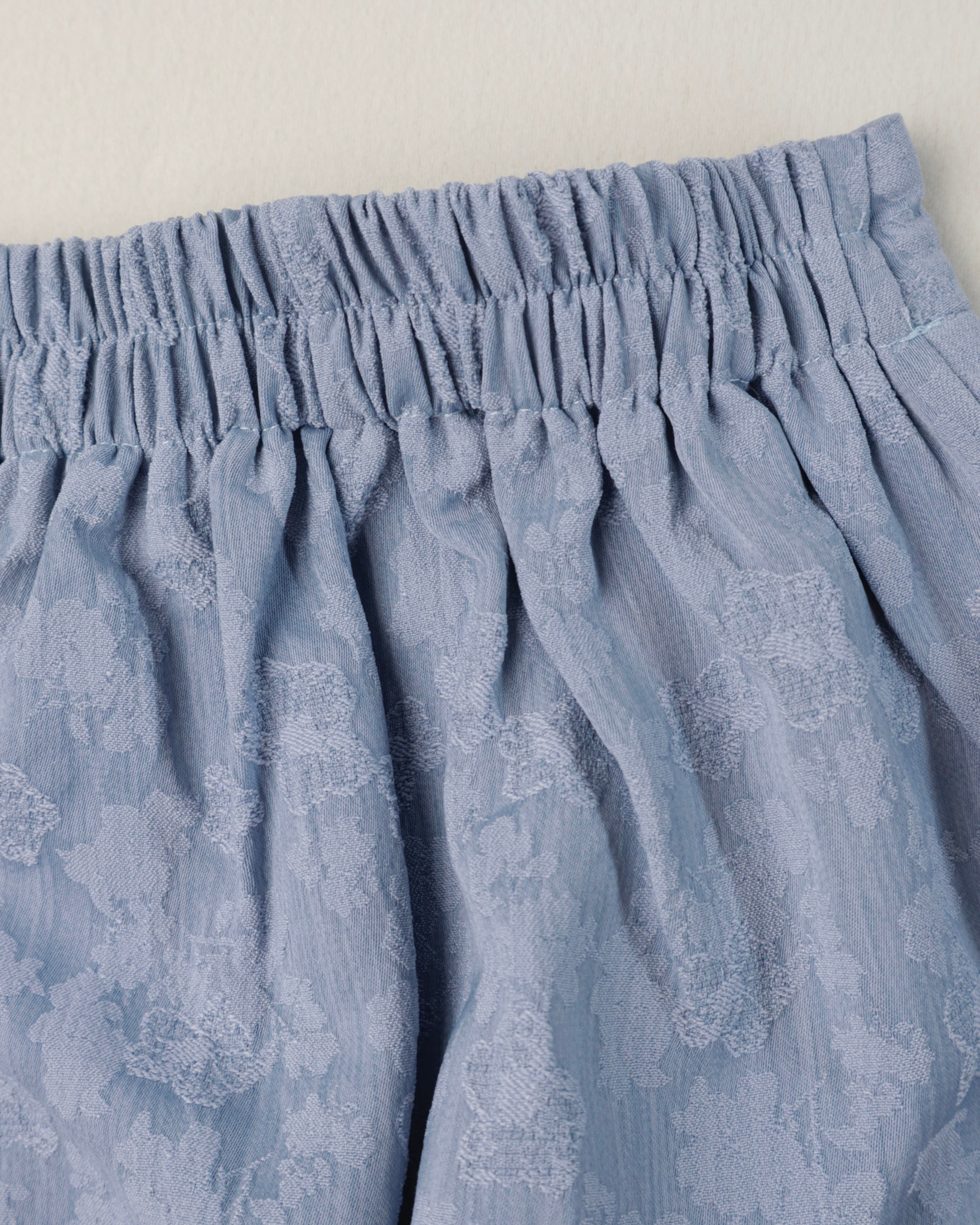 Blue Embroidery Shorts