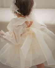 Oren CL Organza Romper-Cream White  (Ready Stock)